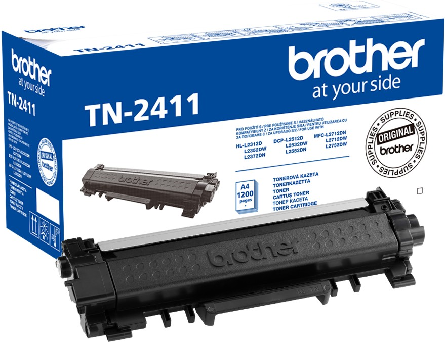 Brother TN2411 - Schwarz - original - Tonerpatrone - für Brother DCP-L2512, L2532, L2552, HL-L2312, L2352, L2372, MFC-L2712, L2732, L2752 (TN2411) von Brother