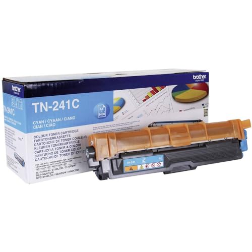 Überschrift: Brother Original Tonerkassette TN-241C cyan (für Brother HL-3140CW, HL-3170CDW, HL-3150CDW, DCP-9020CDW, MFC-9140CDN, MFC-9330CDW, MFC-9340CDW) von Brother