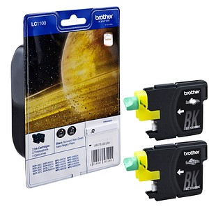 brother LC-1100BK schwarz Druckerpatronen, 2er-Set brother LC-1100BK schwarz Druckerpatronen, 2er-Set von Brother