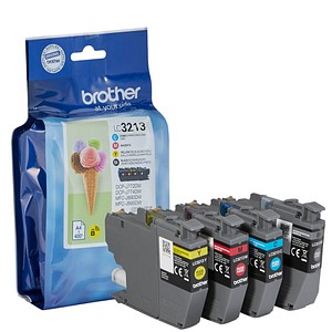 brother LC-3213VAL schwarz, cyan, magenta, gelb Druckerpatronen, 4er-Set brother LC-3213VAL schwarz, cyan, magenta, gelb Druckerpatronen, 4er-Set von Brother