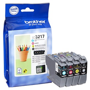 brother LC-3217VAL  schwarz, cyan, magenta, gelb Druckerpatronen, 4er-Set von Brother