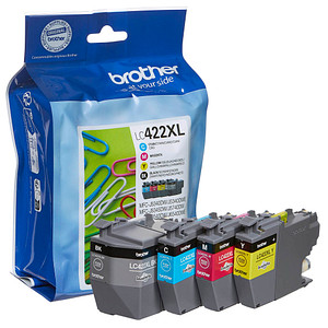 brother LC-422XLVAL schwarz, cyan, magenta, gelb Druckerpatronen, 4er-Set brother LC-422XLVAL schwarz, cyan, magenta, gelb Druckerpatronen, 4er-Set von Brother