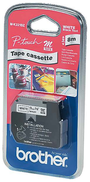 brother M-Tape M-K231S Schriftbandkassette, Bandbreite: 12mm von Brother