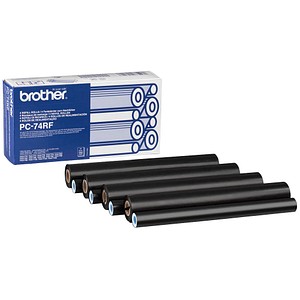 brother PC-74RF schwarz Thermo-Druckfolien, 4 Rollen von Brother