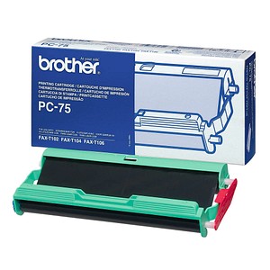 brother PC-75 schwarz Thermo-Druckfolie, 1 Rolle von Brother