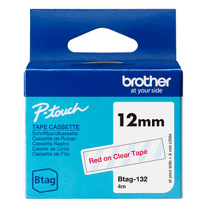 brother Schriftband Btag BTAG132, 12 mm rot auf transparent brother Schriftband Btag BTAG132, 12 mm rot auf transparent von Brother