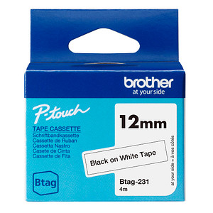 brother Schriftband Btag BTAG231, 12 mm schwarz auf weiß brother Schriftband Btag BTAG231, 12 mm schwarz auf weiß von Brother