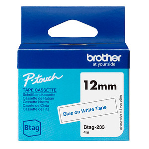 brother Schriftband Btag BTAG233, 12 mm blau auf weiß brother Schriftband Btag BTAG233, 12 mm blau auf weiß von Brother