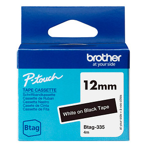brother Schriftband Btag BTAG335, 12 mm weiß auf schwarz brother Schriftband Btag BTAG335, 12 mm weiß auf schwarz von Brother