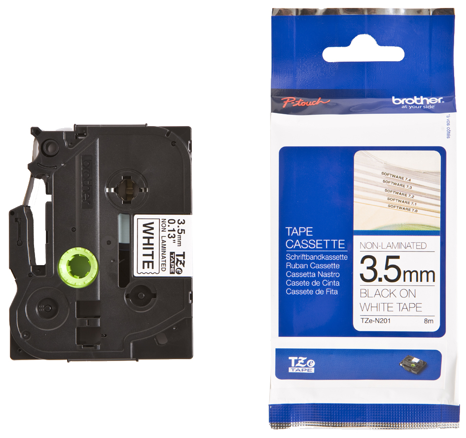 brother TZe-Tape TZe-N201 Schriftbandkassette brother TZe-Tape TZe-N201 Schriftbandkassette von Brother
