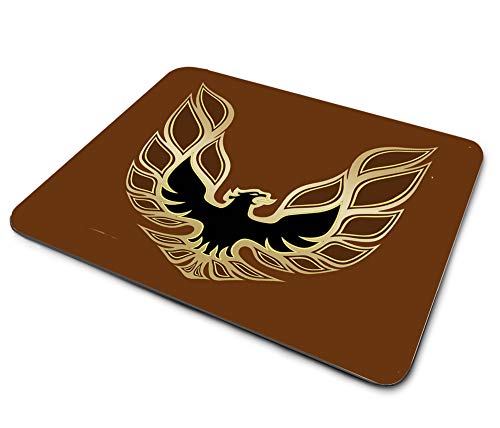 1970er Jahre kompatibel mit Pontiac Firebird Trans Am Sreaming Chicken Braunes Design, dünne Gummi-Rückseite, quadratische Mauspads für Gaming-Computer, Laptops, Notebooks, Schreibtische von Brotherhood