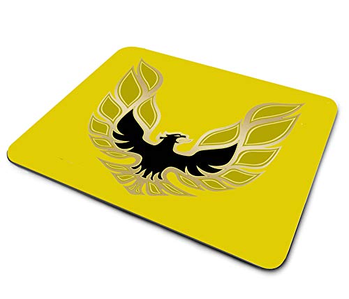 1970er Jahre kompatibel mit Pontiac Firebird Trans Am Sreaming Chicken gelbes Design, dünne Gummi-Rückseite, quadratische Mauspads für Gaming, Computer, Laptops, Notebooks, Schreibtische von Brotherhood