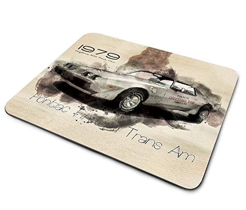 1979 Mauspad mit Pontiac Firebird Trans Am Daytona 500 Pace, Auto-Design, dünne Gummi-Rückseite, quadratische Mauspads für Gaming, Computer, Laptops, Notebooks, Schreibtische von Brotherhood