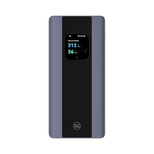 5G Mobile WiFi Pro 5, E6888, Wi-Fi 6 AX3000, DL 3600 Mbit/s/UL 500 Mbit/s, tragbarer mobiler Hotspot-Mobilrouter mit SIM-Karte, 7000-mAh-Akku als Powerbank von Brovi