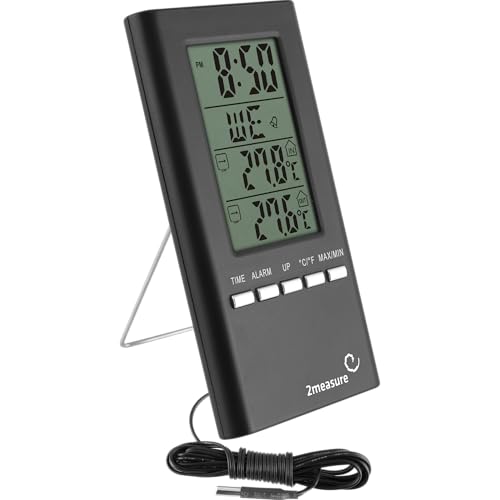 BROWIN® Elektronische Wetterstation mit Sensor – Präzise Innen- und Außentemperaturanzeige, digitale Wetterprognose in stilvollem Schwarz von Browin