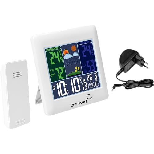 BROWIN® Wetterstation RCC – Elektronisches, Kabellose, Beleuchtet, Sensoren, weiß von Browin