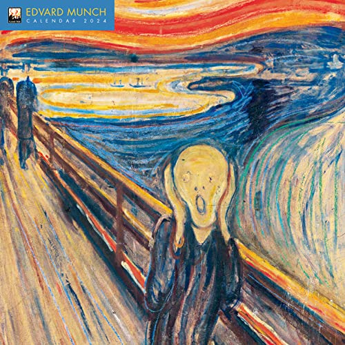 Edvard Munch 2024: Original Flame Tree Publishing-Kalender [Kalender] (Wall-Kalender) von Brown Trout-Auslieferer Flechsig
