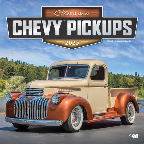 Classic Chevy Pickups Official 2025 12 X 24 Inch Monthly Square Wall Calendar Foil Stamped Cover Plastic-Free von BrownTrout