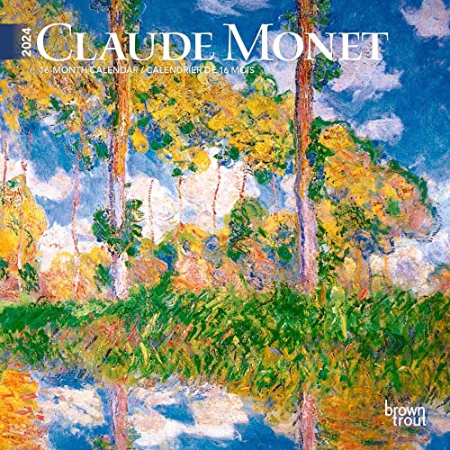 Claude Monet | 2024 7 x 14 Inch Monthly Mini Wall Calendar | English/French Bilingual | BrownTrout | Impressionist Artist Bilingual English and French Language von BrownTrout