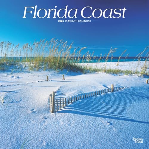 Florida Coast 2025 12 X 24 Inch Monthly Square Wall Calendar Plastic-Free von BrownTrout