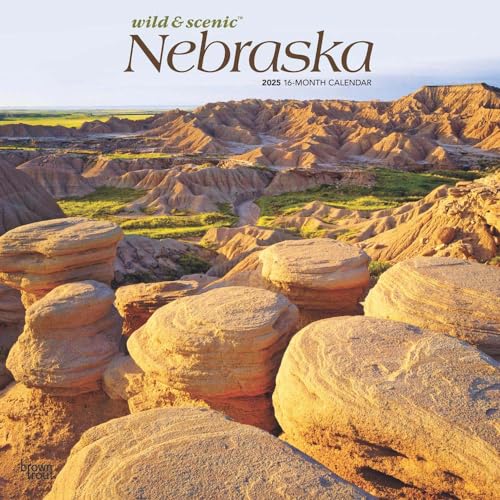 Nebraska Wild & Scenic 2025 12 X 24 Inch Monthly Square Wall Calendar Plastic-Free von BrownTrout