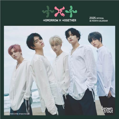 TXT OFFICIAL | 2025 7 x 14 Inch Monthly Mini Wall Calendar | Plastic-Free | BrownTrout | K-Pop Korean Boy Band Temptation von BrownTrout