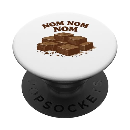 Brownies Nom Nom Brownie Eater Brownie PopSockets Klebender PopGrip Brownies Nom Nom Brownie Eater Brownie PopSockets Klebender PopGrip von Brownie Merch Co.