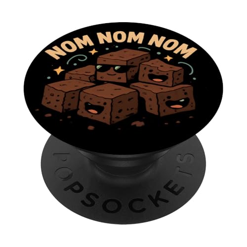 Brownies Nom Nom Brownie Eater Brownie PopSockets Klebender PopGrip Brownies Nom Nom Brownie Eater Brownie PopSockets Klebender PopGrip von Brownie Merch Co.