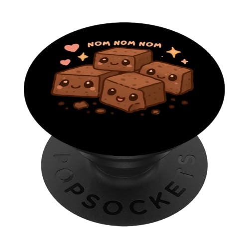 Brownies Nom Nom Brownie Eater Brownie PopSockets Klebender PopGrip Brownies Nom Nom Brownie Eater Brownie PopSockets Klebender PopGrip von Brownie Merch Co.