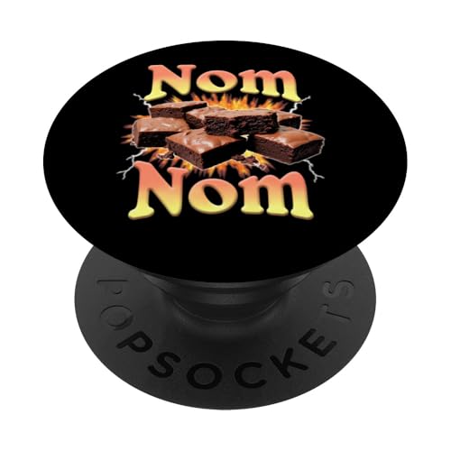 Brownies Nom Nom Brownie Eater Brownie PopSockets Klebender PopGrip Brownies Nom Nom Brownie Eater Brownie PopSockets Klebender PopGrip von Brownie Merch Co.