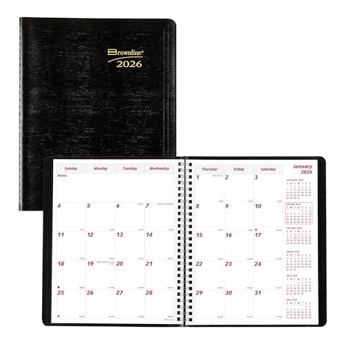 BROWNLINE Essential Monatsplaner | 14 Monate | Dezember 2025 bis Januar 2027 | Doppeldrahtbindung | Eidechsenähnliches Softcover | Schwarz BROWNLINE Essential Monatsplaner | 14 Monate | Dezember 2025 bis Januar 2027 | Doppeldrahtbindung | Eidechsenähnliches Softcover | Schwarz von Brownline