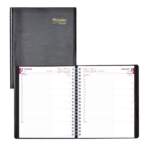 BROWNLINE Essential Tagesplaner mit Terminen 2026, Doppeldrahtbindung, Eidechsenähnlicher Softcover, schwarz BROWNLINE Essential Tagesplaner mit Terminen 2026, Doppeldrahtbindung, Eidechsenähnlicher Softcover, schwarz von Brownline