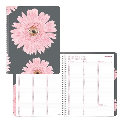 BROWNLINE Essential Wochenplaner 2026, Doppeldrahtbindung, Softcover, Rosa Gänseblümchen von Brownline