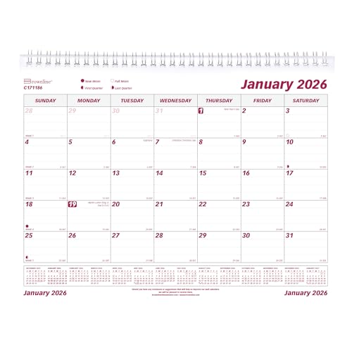 BROWNLINE Monatlicher Wandkalender Januar bis Dezember Doppeldrahtbindung mit Öse BROWNLINE Monatlicher Wandkalender Januar bis Dezember Doppeldrahtbindung mit Öse von Brownline