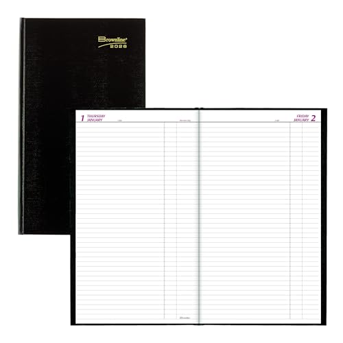 BROWNLINE Traditioneller Tagesplaner, ungezeitig, perfekte Bindung, Eidechsenähnliches Hardcover, 34 x 20 cm, Schwarz BROWNLINE Traditioneller Tagesplaner, ungezeitig, perfekte Bindung, Eidechsenähnliches Hardcover, 34 x 20 cm, Schwarz von Brownline