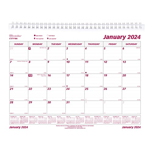 Brownline Monatlicher Wandkalender, 27,9 cm Länge von Brownline