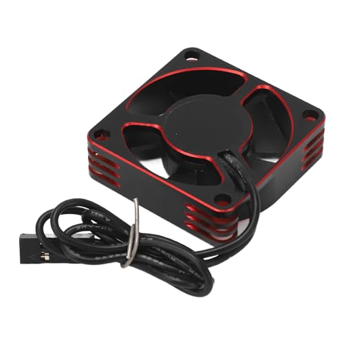 35 -mm -RC -Motorkühlventilator, Universeller Motorwärmkühlkörper, 15000 U/Min ESC -Kühlventilator für RC -Auto, Aluminiumlegierung, Kunststoff mit Leichtem Design, für (Rot) von Brrnoo