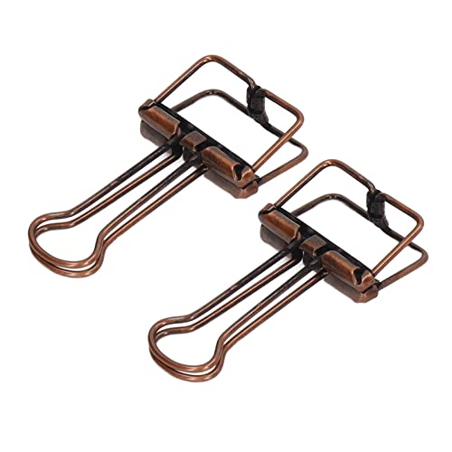 Bindemittelklammern, Kleine Bindemittelklammern mit 80 PCs Robuste Metallbindemittel -Clips Klein für Home Office Study (Kupfer) von Brrnoo