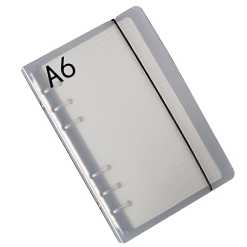 Bindungsabdeckung, 6 Löcher Tragbarer Notebook -Ordner. Organisieren Sie Dateien, Mate PP Shell. Mehrzweck in Zeitschriften, Tagebüchern, Memos, Sammelalben. Für Schule, Büro, (A6) von Brrnoo