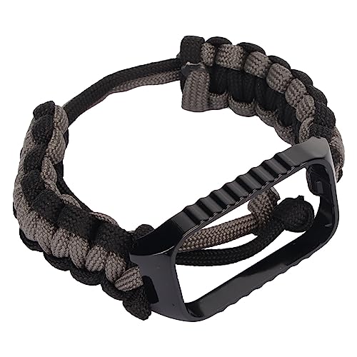 Brrnoo 2-in-1-Paracord-Uhrenarmband-Uhrenschutzhülle, Schützende Displayschutzfolie mit Schnellverschluss, für Redmi Band 2 Smartwatch, Armbandhülle für Männer und Frauen (Schwarzgrau) von Brrnoo