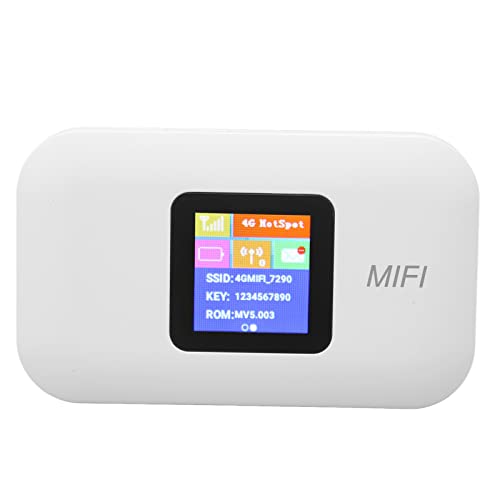 Brrnoo 4G LTE WLAN-Reiserouter mit SIM-Kartensteckplatz, 150 Mbit/s, Unterstützt 10 Benutzer, 4G LTE Mobiler WLAN-Hotspot, Tragbares WLAN für Reisen von Brrnoo
