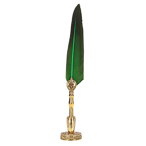 Brrnoo Federstift und Tinten -Set und Edelstahl Feder -Feder Stift mit Exquisitem Muster für die Kalligraphiepraxis (GREEN) von Brrnoo