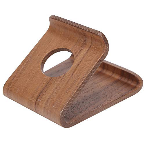 Brrnoo Holz Telefonständer, Hölzernen Telefonständer mit Einfachem Design Walnuss -Schreibtisch für Tablet -PC (Walnussfarbe) von Brrnoo
