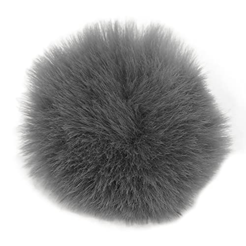Brrnoo Künstliches Fell -Revers -Mikrofon Windmuff, Künstliches Pelz Lavalier Lavalier Mikrofone Windschutzscheibe Pelz Lappel Mikrofon Windschutzscheibe Windmuff Clamp/Holder auf (Grey) von Brrnoo
