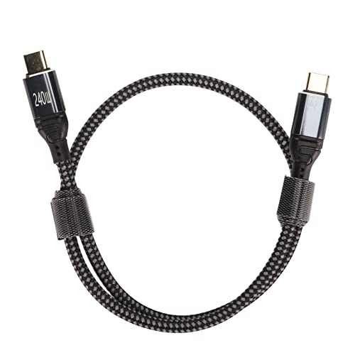Brrnoo Ladekabel 240 W USB C auf USB C Kabel PD3.1 Schnellladung, 480 Mbit/s Datenübertragung, für OS Laptop Pro, für IOS Tablet Pro, für S22/21/20 und Mehr (50cm) von Brrnoo