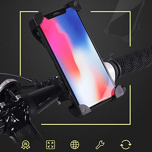 Brrnoo Motorrad -Telefonhalterung, Motorrad -Handy Halterung mit Gummi Pad 360 Grad Universal Einstellbare Schnallenstruktur Telefonhalter für oder Roller von Brrnoo
