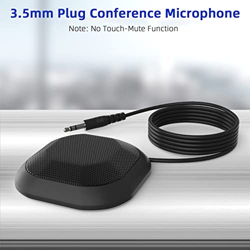 Brrnoo PC -Mikrofon, USB -Mikrofon mit Computermikrofon 360 ° Omnidirektional Hochempfindlichkeit Desktop USB für Laptop (3,5-mm-Stecker) von Brrnoo