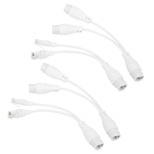 Brrnoo POE Splitter, 2Set POE Splitter -Separator Adapter Kabel -Adapter Kabel Separator 1 Bis 2 CCTV Videoübertragung Regensicherer Injektor von Brrnoo
