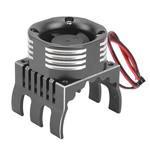 ESC -Motorkühlungslüfter, Leichter Lüfter mit Starkem Wind, Hochgeschwindigkeits -Aluminium -Legierungslüfter für 1515 K80, E Maxx Summit Arrma Kraton Talion Typhon (BLACK) von Brrnoo