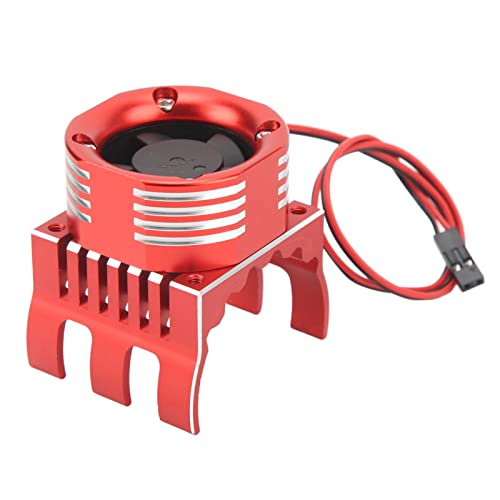 ESC -Motorkühlungslüfter, Leichter Lüfter mit Starkem Wind, Hochgeschwindigkeits -Aluminium -Legierungslüfter für 1515 K80, E Maxx Summit Arrma Kraton Talion Typhon (Rot) von Brrnoo